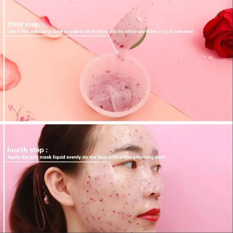 60 шт. DIY SPA коллагеновая Органическая розовая гидро желе отшелушивающая маска