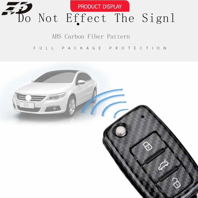 Carbon Fiber Car Key Remote Case Cover Holder Case For Volkswagen VW Golf 7 passat b6 mk7 Seat Ibiza Leon Altea Aztec For Skoda