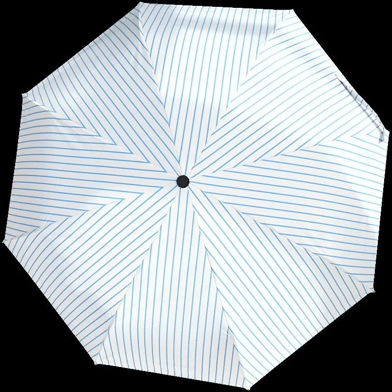 YADA INS Design Rainy Blue Stripes Umbrella Folding Anti-UV Rainproof Stripe Umbrellas Parasol Sun Protection Umbrella YD200045