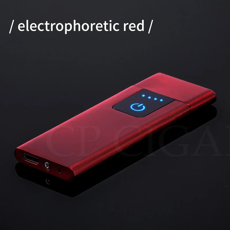 GALINER электронная Usb Зажигалка металлическая мини-зажигалка для сигар карманная наружная перезаряжаемая Зажигалка для сигарет электрическая курительная пожарная - Цвет: Red