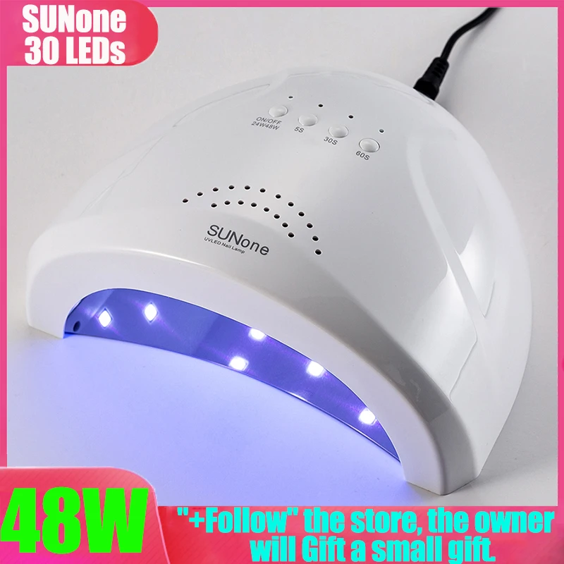 УФ лампа SUN one 48 Вт светодиодная для сухих ногтей отверждения гель лака с нижней