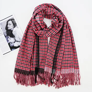 

Luxury Brand Scarf Thick Winter Fashion Women Scarf Warm Cashmere Tassel Shawl Wrap Blanket Hijab Lady Scarf Pashmina Scarves