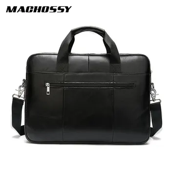 

Vintage Men Briefcase Bag Genuine Leather Handbags men Messenger Bag Laptop Bag Office Bag for Men Multi-Functional Bag