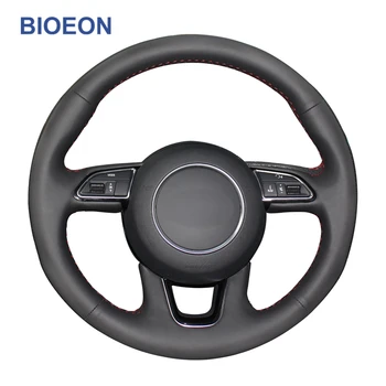

Black PU Artificial Leather Steering Wheel Cover for Audi Q3 (8U) 2011-2018 Q5 (8R) 2012-2017 Q7 (4L) 2011-2015 SQ5 (8R)