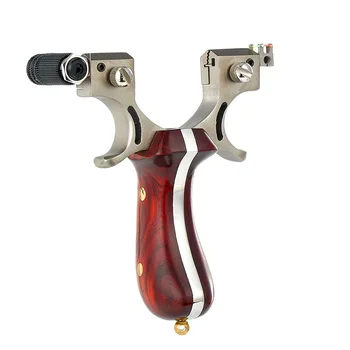 

98K Slingshot Stainless Steel Slingshot with Laser Aiming Slingshot, High Power Slingshot with Wooden Patch Handle