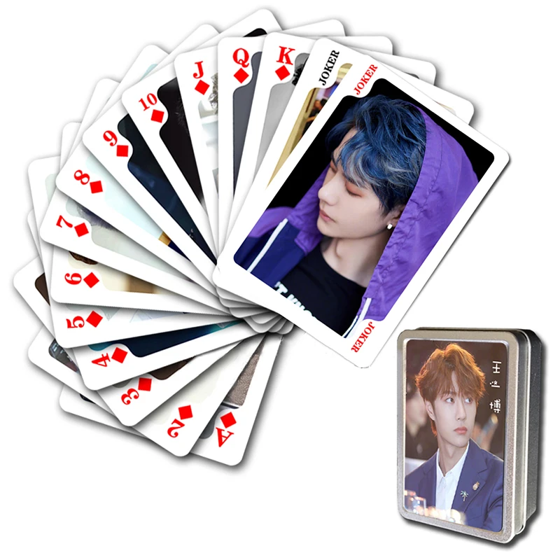 54 шт./компл. Чэнь Цин Лин Untamed игральные карты Lan WangJi Wang Yibo Poker Card Fans Коллекция подарков - Цвет: B