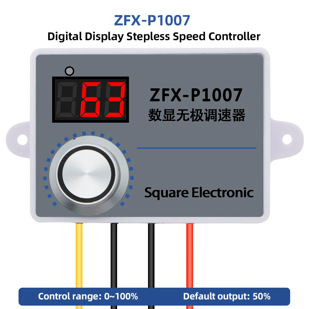 

ZFX-P1007 Stepless Speed Controller Regulator Switch Waterproof Thermostat Sensor 500W Control Governor Switch AC 220V 20%OFF