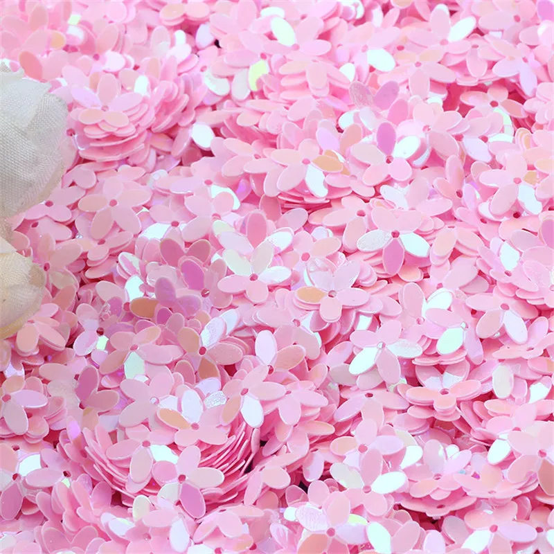 Sequins For Crafts Sequin Embroidery Accessories Sequin Sewing Accessories Sequins Accessories Paillettes Mix White Pink Flower Cup Sequin for Crafts Bags Sewing Scrapbooking Lentejuelas Home Decoration Accessories 10mm 10g