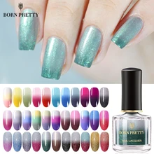 BORN PRETTY термальный лак для ногтей 6 мл меняющий цвет температуры лак для ногтей цветной стойкий лак для ногтей DIY маникюр