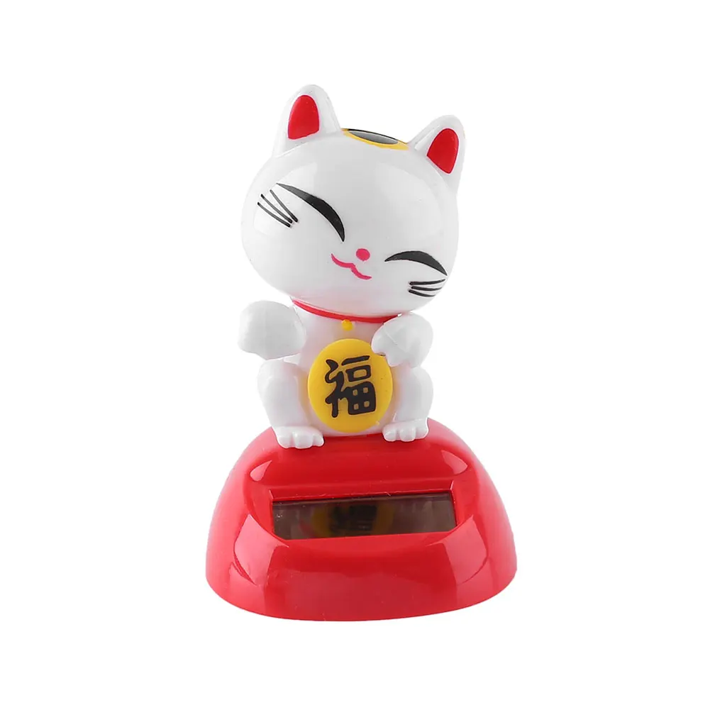 Solar Toy Car Decoration Animal Solar Car Toy for Christmas Gift - Название цвета: lucky cat