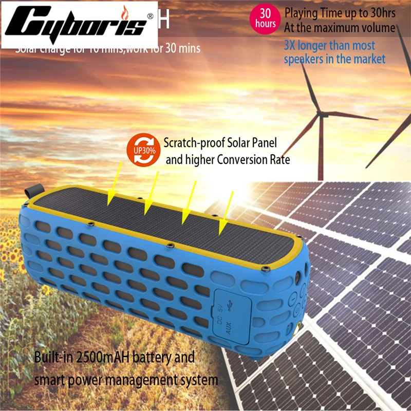 solar powered outdoor bluetooth speakers