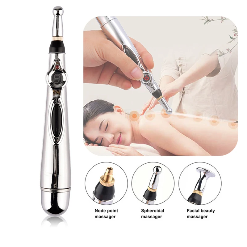 

2in1 Electronic Acupuncture Pen Electric Meridians Laser Therapy Heal Massage Pen Meridian Energy Pen Relief Pain Handheld Tools