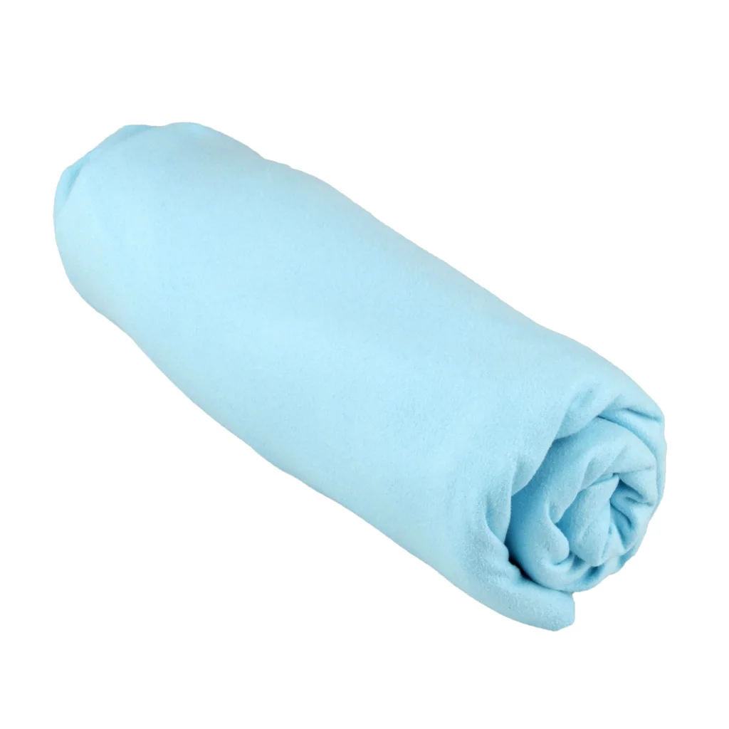 Light blue Быстросохнущее полотенце из микрофибры для путешествий, спорта, кемпинга, плавания, пляжа, ванны, душа с сумкой - Цвет: Light blue