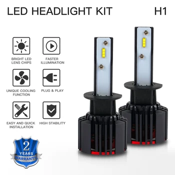 

H1 LED Headlight Bulbs 6000LM 6500K 50W CSP Chips Auto Lamp For Ford Focus 2012 2013 2014 2015 2016 2017 2018 High Beam