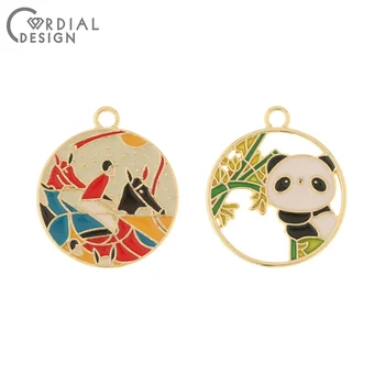 

Cordial Design 50Pcs 22*25MM Jewelry Accessories/Hand Made/Pendant/Paint Effect/Round Shape/Earring Findings/Charms/DIY Making