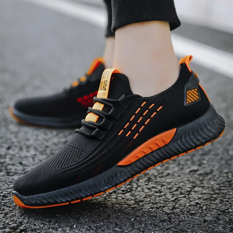 

2020 Fashion Sneakers Men Vulcanized Shoes Air Mesh Mens Trainers Lightweight Casual Shoes Men Black Footware Tenis Masculino