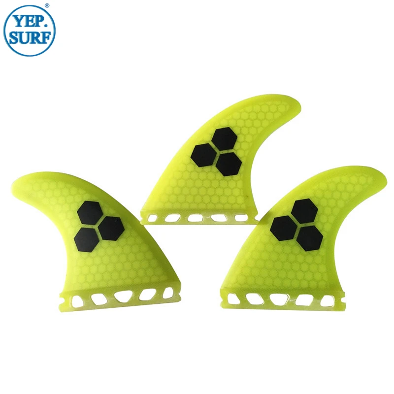 

Single Tabs M Surfing Fin Fiberglass Honeycomb Yellow Color Fins Customized Fins Surfboard Single Tabs Fins