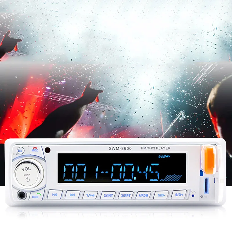 Магнитола с Bluetooth стереозвук с аудиоразъемом AUX Радио MP3 FM Многофункциональный Безопасный 12 В изготовлен из высококачественного материала, прочный и практичный