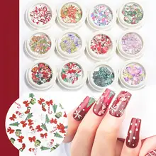 

50% Hot Sale 2 Boxes of Christmas Series Nail Art Sequin Ornament DIY Manicure Decoration