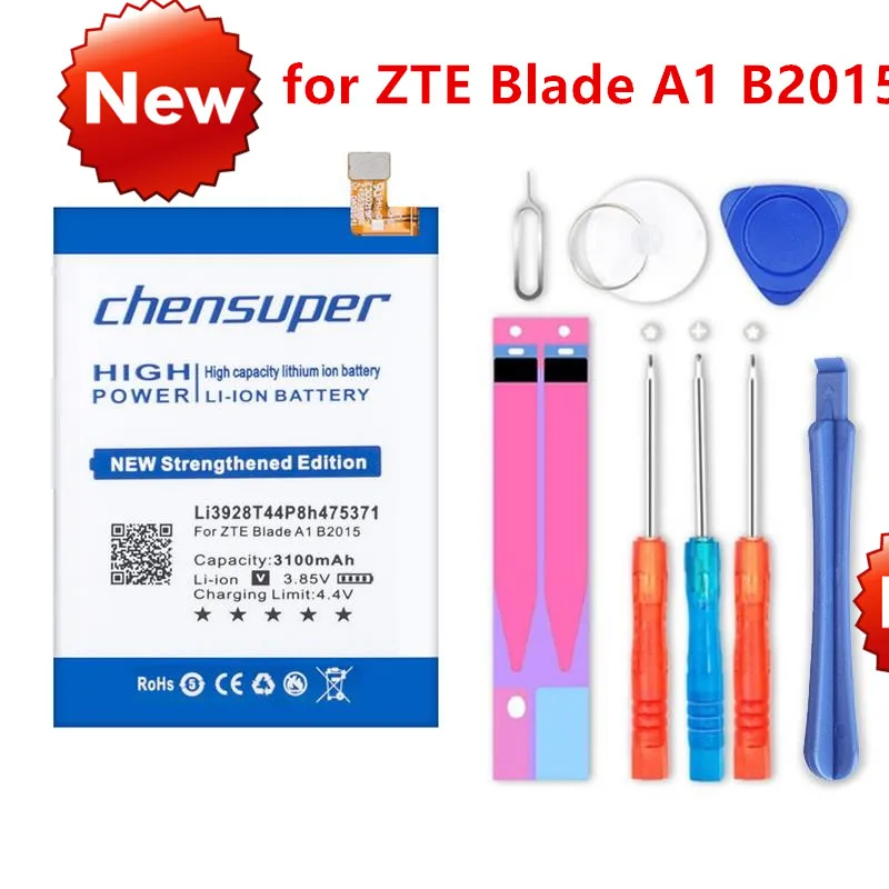 2 шт./новый аккумулятор 3100 мАч для ZTE Blade A1 B2015 V8mini V8 mini C880 C880A C880S AXON Mini Xiaoxian 3