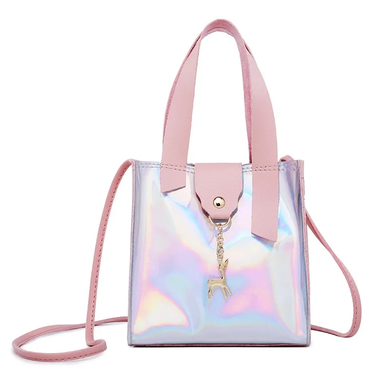 

2019 new Korean version of the bucket bag simple contrast color colorful student handbag shoulder Crossbody Bags woman bag