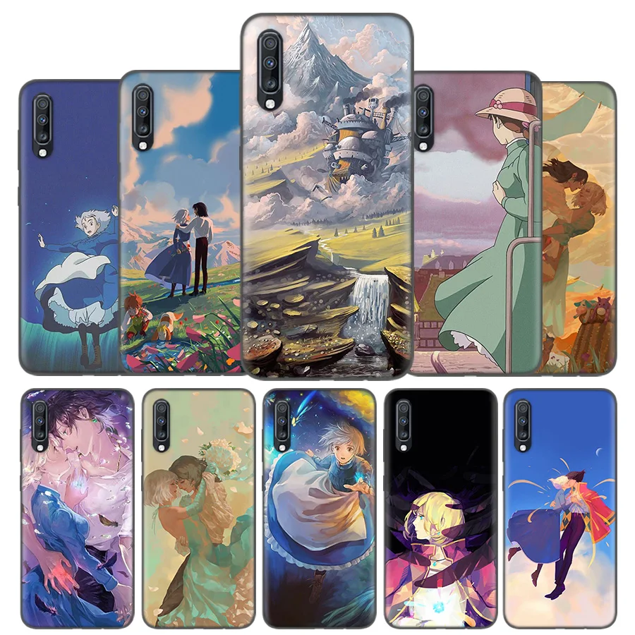 

Silicone Case Cover For Samsung Galaxy A50 A80 A70 A40 A30 A20 A20e A10 A9 A8 A7 A6 Plus 2018 Note 10 9 8 Howls Moving Castle