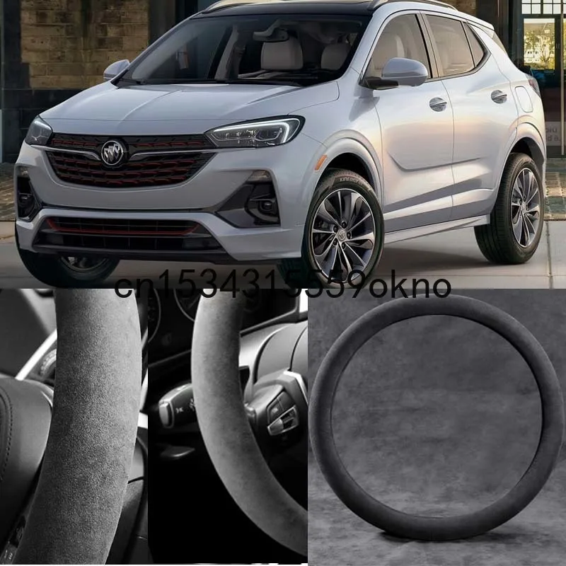 For Buick Encore Gx 2020 Circular Black Alcantara Suede Car Steering