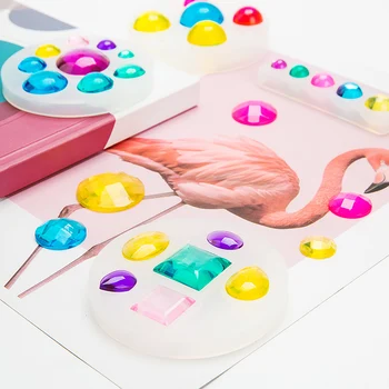 

Diamond cambered surface cut gemstone silicone mold water drop square half round gemstone mold jewelry accessories jewelry tools