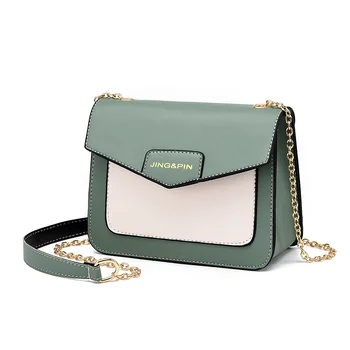 

2020 Fashion Patchwork Crossbody Bags for Women Messenger Bags Chain Strap Shoulder Bag Lady Small Flap Bag