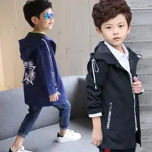 Children's Wear Boys'Windswear Autumn Dress New Kids' Outerwear Boys'Long Jackets