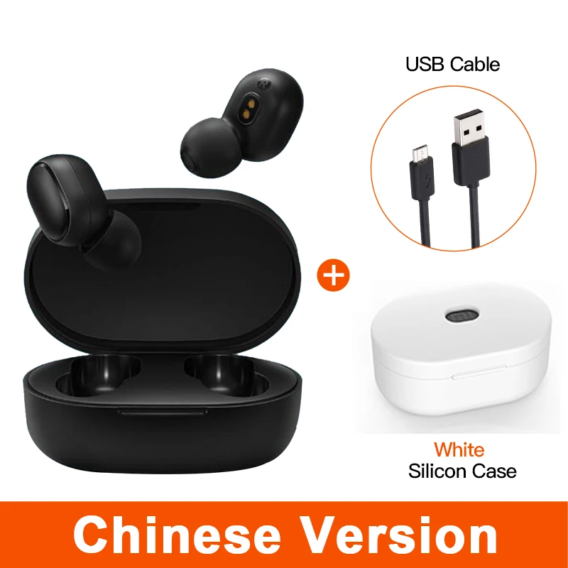 Xiaomi Redmi Airdots Xiaomi беспроводные наушники Голосовое управление Bluetooth 5,0 шумоподавление управление - Цвет: CN Add white case