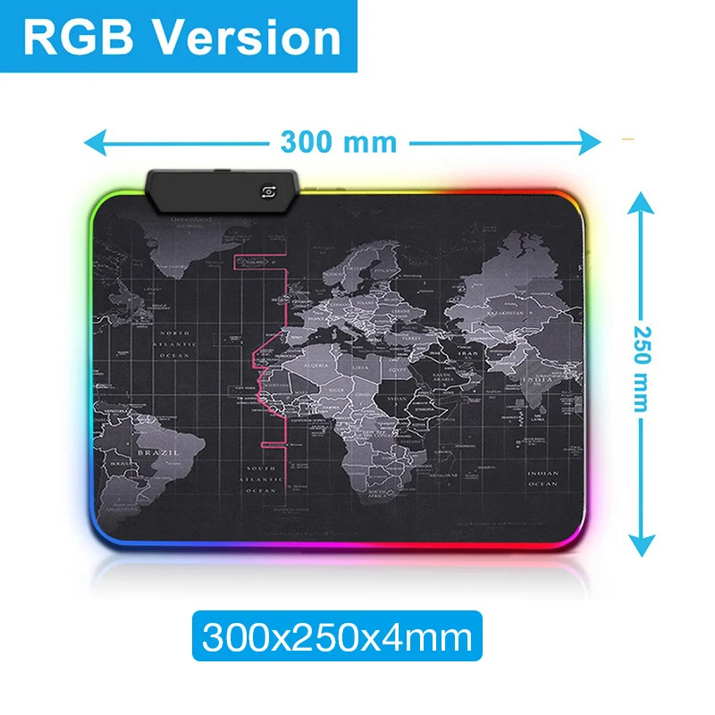 Black-5 Игровой коврик для мыши Led RGB большой коврик для мыши геймер большой коврик для мыши компьютерный коврик для мыши Подсветка XXL Поверхность Коврик для мыши Клавиатура Настольный коврик - Цвет: Black-5