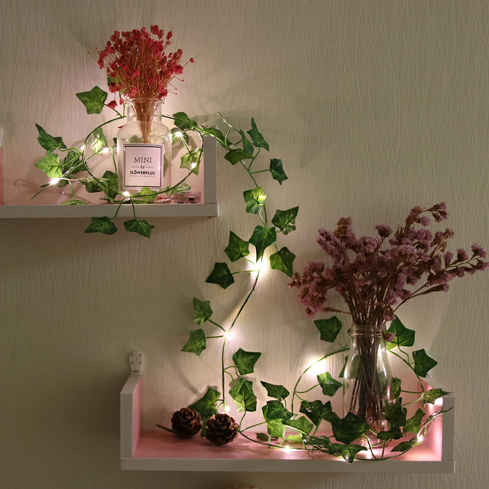 

Scindapsus Fairy Lights 2.2M Copper Wire LED String Lights Holiday lighting Christmas Garland For Home Wedding Party Decoration