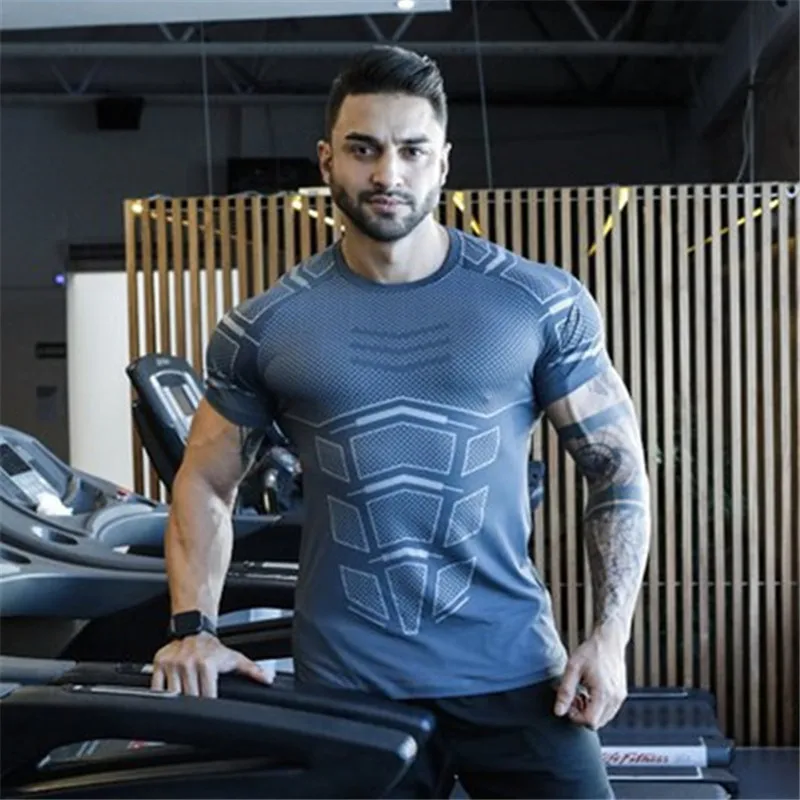 Men’s Gym and Bodybuilding Breathable T shirt Men's Fitness Apparel