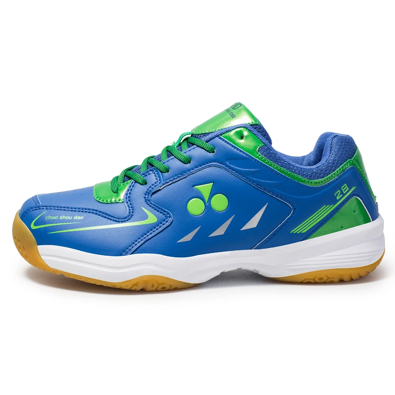 Мужская и женская обувь для бадминтона; высококачественные Резиновые Нескользящие кроссовки для тренировок; женские спортивные кроссовки для бадминтона - Цвет: blue