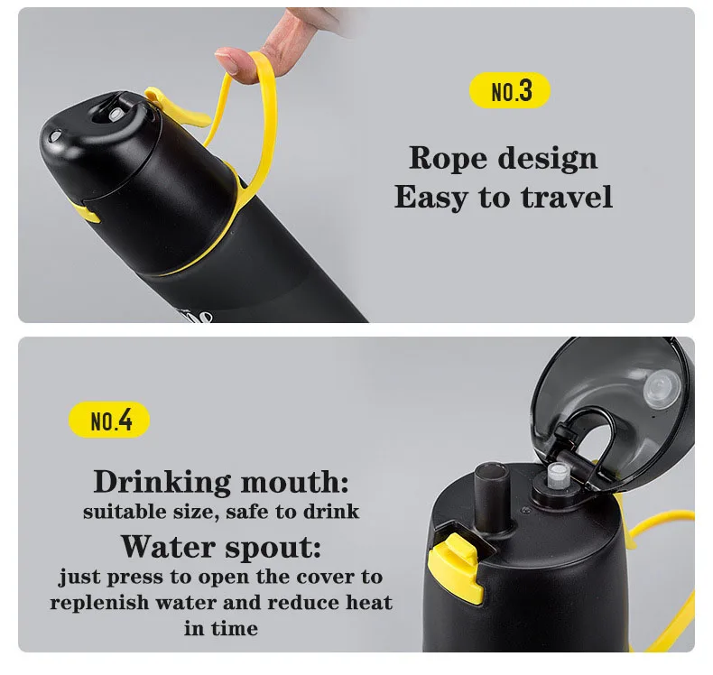 NANGUFANG/600ml water bottle plastic water bottle for outdoor sports fitness cycling hiking Portable leakproof my water bottles