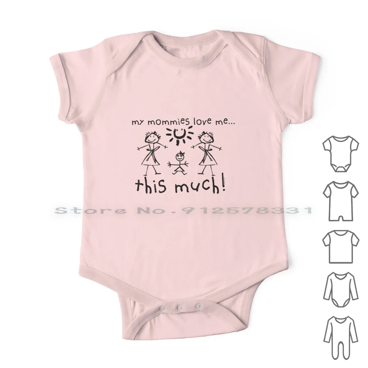 

Мои мамочки обожают меня... это сильно! (Девочка) Одежда для новорожденных, комбинезоны, хлопковые комбинезоны, для партнеров лесбиянок, для всей семьи