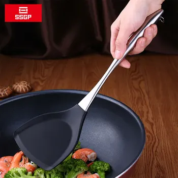 

Kitchen Utensils Food Grade Silicone Spatula 304 Stainless Steel Handle Cooking Tools Non-Stick
