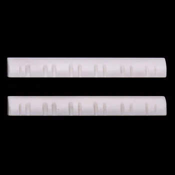 

2 Pieces Slotted Saddle String Nut Bone for 12-String Guitar Accessory