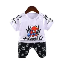 Vêtements d'été pour bébés garçons et filles, t shirt et short à la mode, vêtements de sport en coton, 2 pièces/ensembles