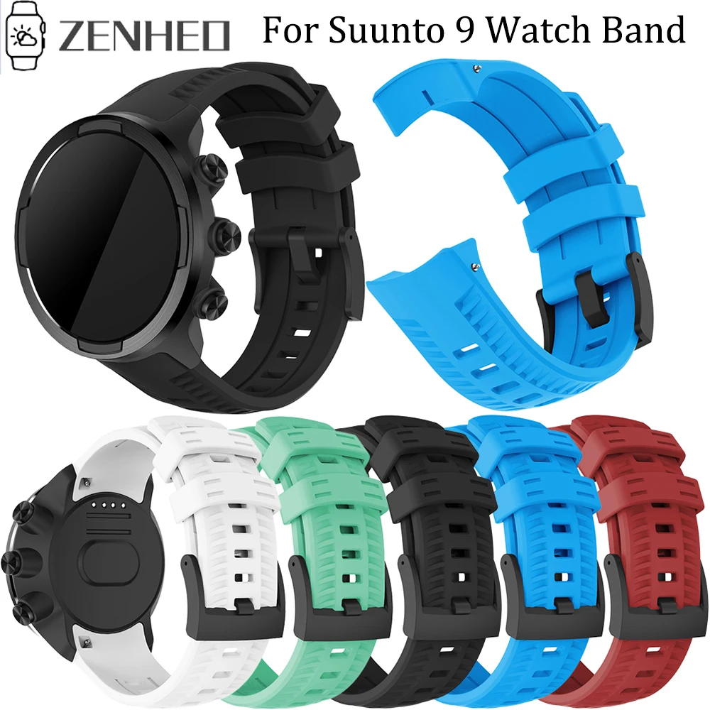 Силиконовый браслет для SUUNTO 9 сменный ремешок Suunto 9/D5/ Spartan Sport Smart Watch Band|Ремешки