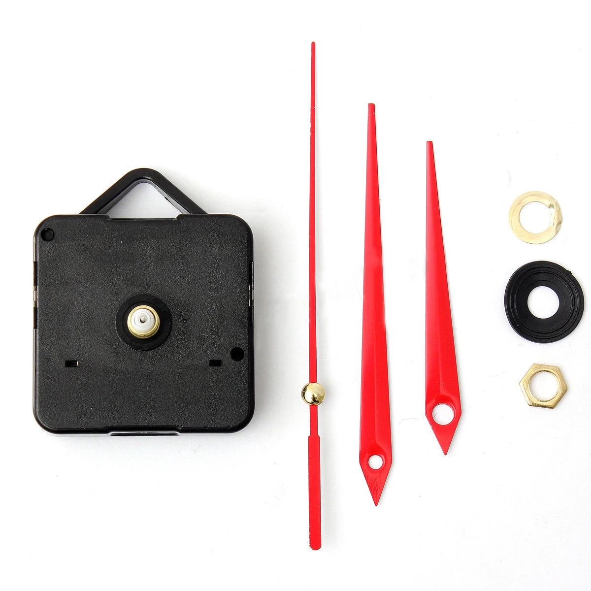Wall Clock Quartz Movement Mechanism Battery Operated DIY Repair Part Replacement Kit Long Pointers Accessories