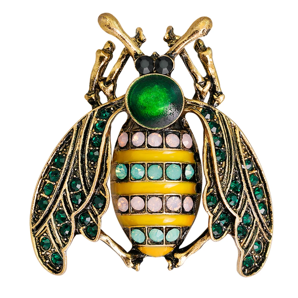 Enamel Bee Insect Brooches for Women Men Animal Bug Brooch Pin Scarf Clip Costume Jewelry