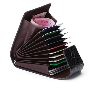 

RFID Blocking Men Card Holder Credit Card Case Wallet Multi-card Slots Coin Purse PU Leather Purse Card Solid Color Short Wallet