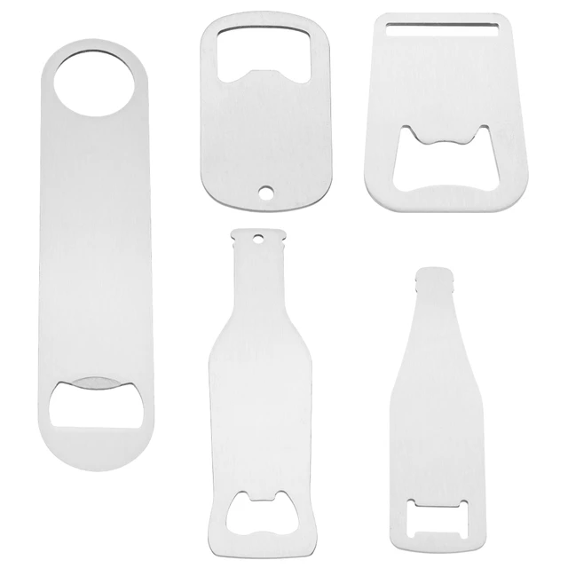 1 Pcs Sublimation Blank Beer Bottle Opener Silver Stainless Steel Flat  Bottle Opener for Kitchen Restaurant Bar Party Tools - AliExpress