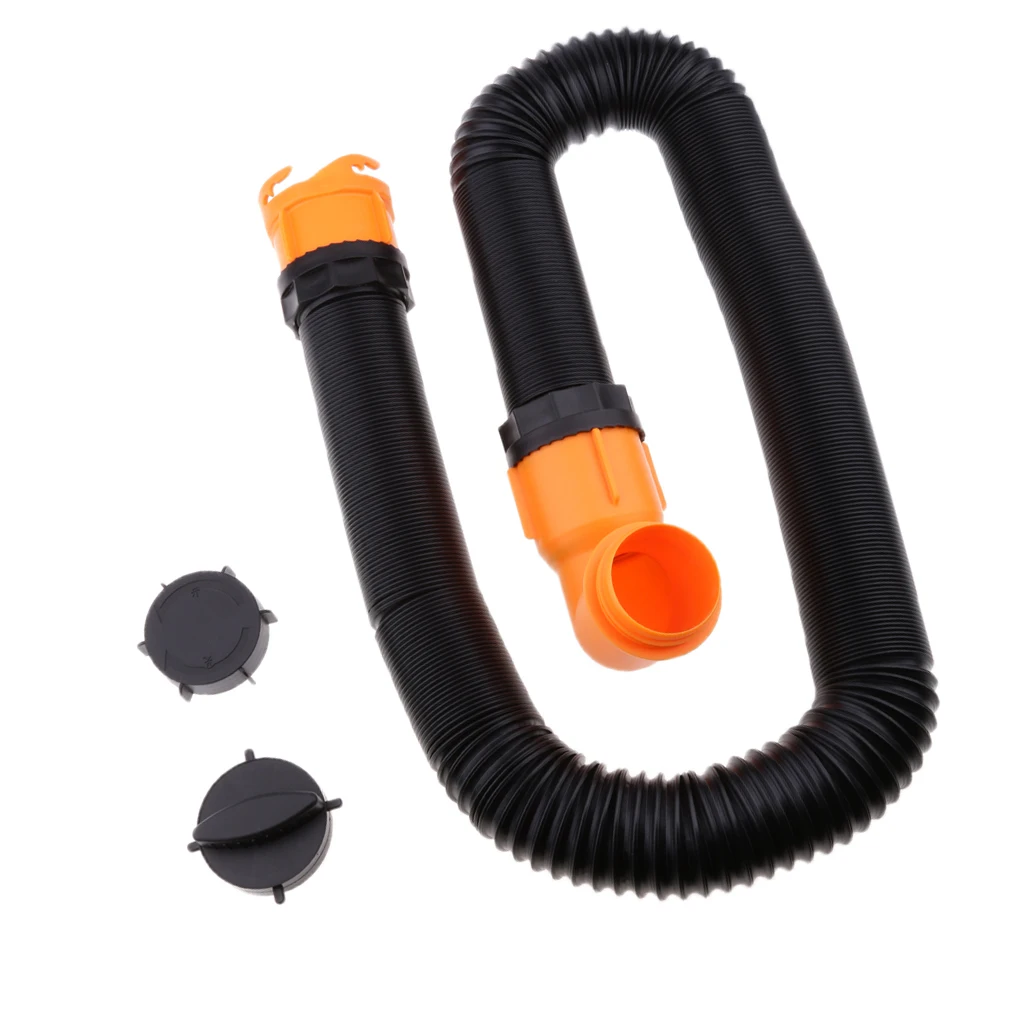 51 Inch Sewer Hose Kit Extension Pipe Swivel Fitting for RV Camper Trailer