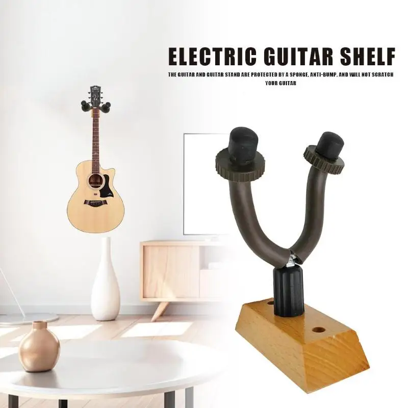 

Hot Sale Guitar Hook Hanger Finely Processed Wood Guitar Hook Support Acoustic Electric Guitar Bass Wall Hanger Display Stand
