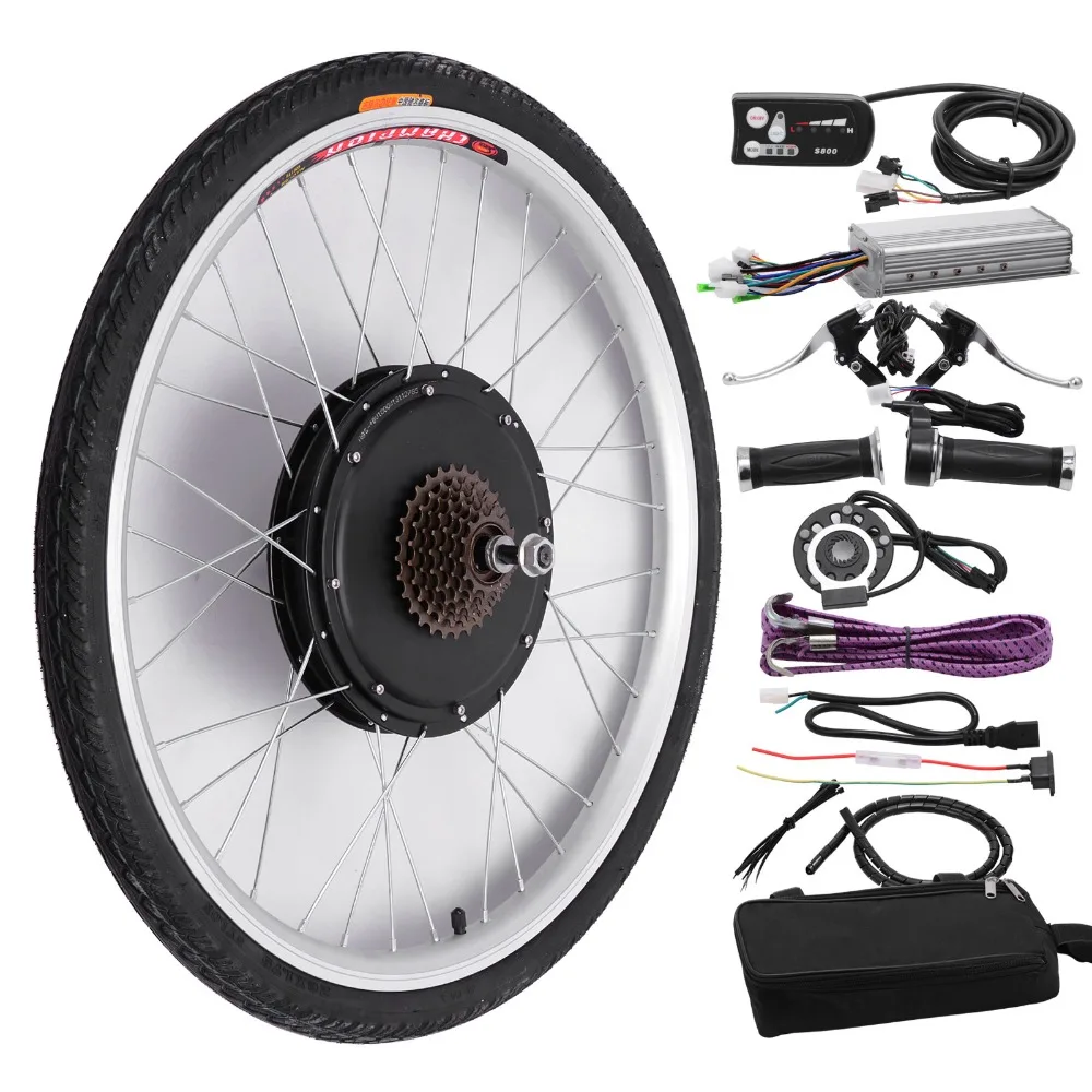 Ebike 48V1000W DIY комплект после преобразования, велосипед модифицированный электрический комплект+ светодиодный