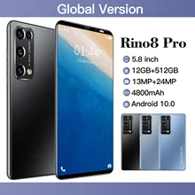 

Global Version Rino8 Pro 5.8 inch 5G Smartphone 12GB+512GB MTK6889 Fingerprint Unlock Dual Card Dual Standby