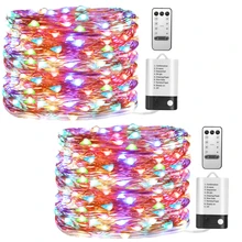 Светодиодная гирлянда 5 м 10 м 20 м с питанием от аккумулятора, 8 режимов, сказочные огни для рождества, свадебная декорация внутри снаружи